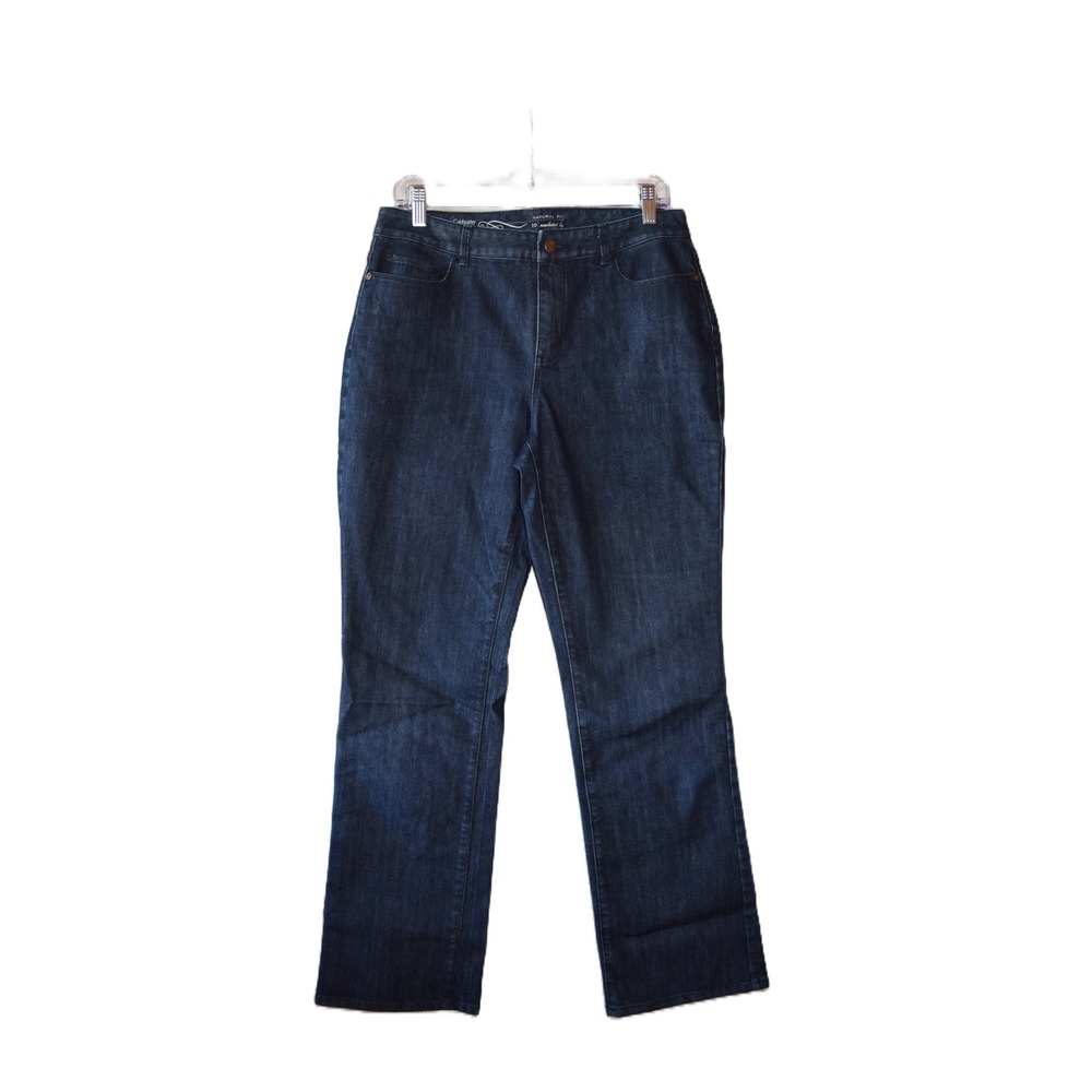 Coldwater Creek Mini Bootcut Jeans Women 10 Dark Wash Blue Natural Fit Excellent